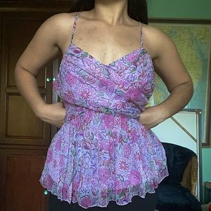 Floral Spencer Jeremy y2k cami top